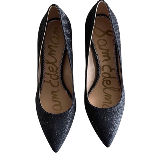 NEW Sam Edelman Black Evening Special Occasion Heels Sparkle Shimmer - Picture 4 of 5